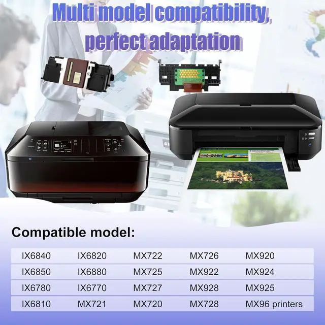 Alt view image 3 of 6 - QY6-0086 Print Head Replacement for Canon MX922 MX928 MX728 IX6780 IX6880 MX721 MX722 MX725 MX726 MX727 | Compatible Printer Head Nozzle Kit - Durable ABS Printhead Replacement Parts