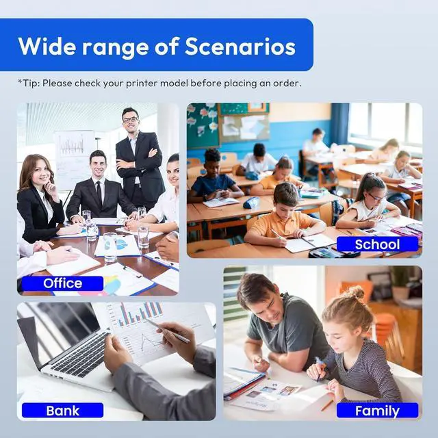 Alt view image 6 of 6 - 74 75 Ink Cartridges Combo Pack Replacement for HP 74 75 Ink Cartridge for Photosmart C4280 C4250 DeskJet D4260 D4280 OfficeJet J5780 J6480 Printer Ink 74/75, 1 Black CB335WN, 1 Tri-Color CB338WN