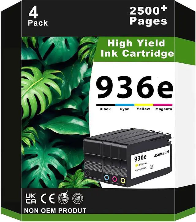Main image of 936e 936 XL Ink Cartridges Compatible for OfficeJet Pro 9125e 9130b 9135e 9128e 9110b OfficeJet Pro Wide Format 9730e OfficeJet 9122e Printer (4 Pack, with Chip)