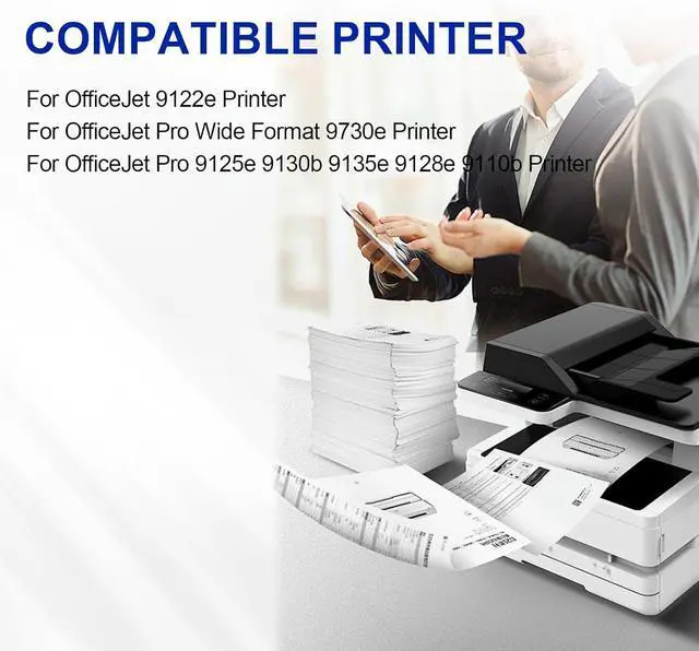 Alt view image 2 of 6 - 936e 936 XL Ink Cartridges Compatible for OfficeJet Pro 9125e 9130b 9135e 9128e 9110b OfficeJet Pro Wide Format 9730e OfficeJet 9122e Printer (4 Pack, with Chip)