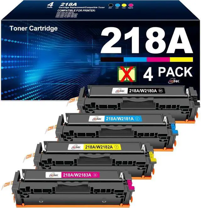 Main image of 218A 218X Toner Replacement for HP 218A Toner Cartridges 4 Pack - W2180A 218X W2180X for 3301FDW Toner High Yield to use with HP Color Laserjet Pro MFP 3301FDW 3301CDW 3301SDW| 3201DW, NO CHIP(4 Pack)