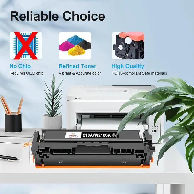 Alt view image 5 of 7 - 218A 218X Toner Replacement for HP 218A Toner Cartridges 4 Pack - W2180A 218X W2180X for 3301FDW Toner High Yield to use with HP Color Laserjet Pro MFP 3301FDW 3301CDW 3301SDW| 3201DW, NO CHIP(4 Pack)