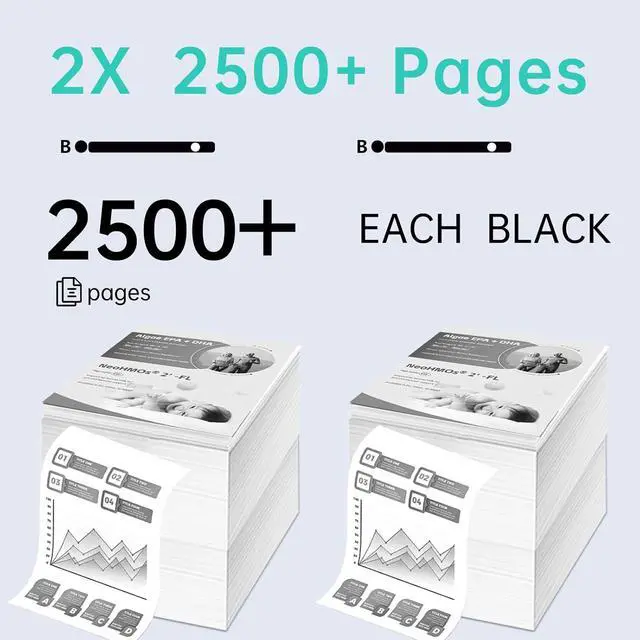 Alt view image 3 of 5 - 936e 936XL Black Ink Cartridge (with Chip) Replacement for HP 936e 936 Compatible with HP OfficeJet Pro 9125e 9135e 9128e 9122e 9110b 9130b 9730e 9730 Printers (2Black)