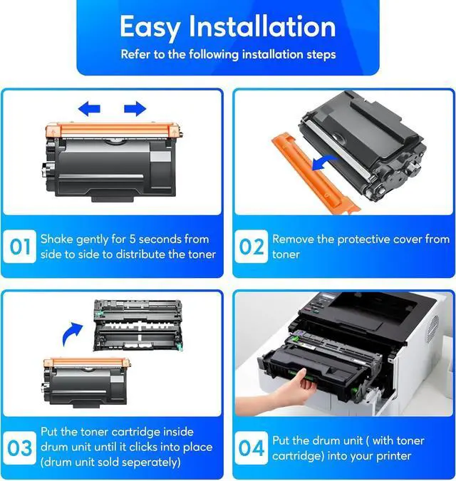 Alt view image 5 of 7 - TN920XL Toner Cartridge and DR920 Drum Unit Compatible for Brother TN920 TN-920 DR920 DR-920 Work with HL-L6210DW HL-L5210DW HL-L6210DWT MFC-L6810DW HL-L5210DN Printer (2 Toners 1 Drum Unit)