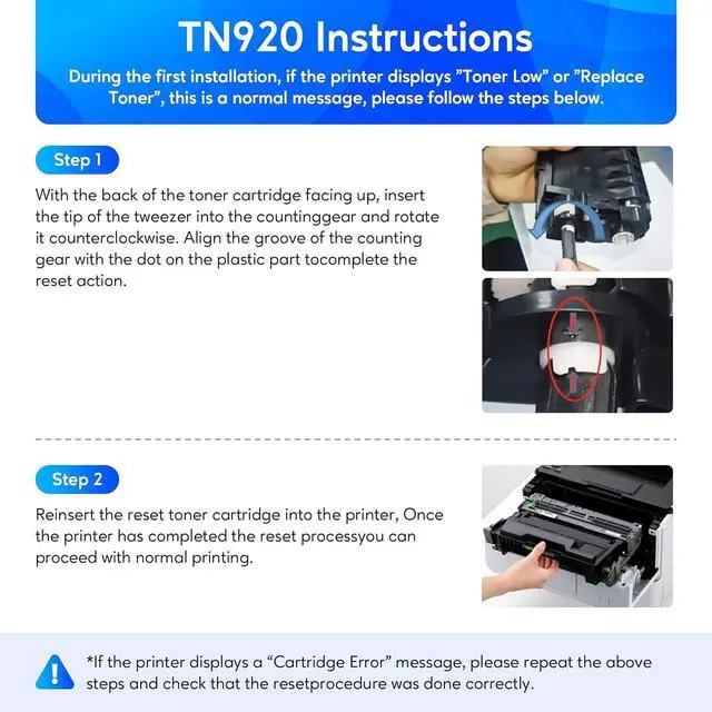 Alt view image 6 of 7 - TN920XL Toner Cartridge and DR920 Drum Unit Compatible for Brother TN920 TN-920 DR920 DR-920 Work with HL-L6210DW HL-L5210DW HL-L6210DWT MFC-L6810DW HL-L5210DN Printer (2 Toners 1 Drum Unit)