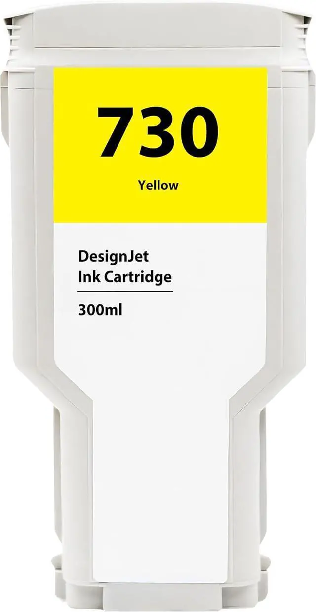 Alt view image 2 of 7 - Compatible Replacement for HP 730 Ink Cartridges 300ml Yellow P2V70A for DesignJet T1600 T1700 T2600 Printer Ink 1-Pack