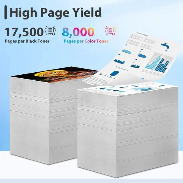 Alt view image 3 of 6 - IM C300 IM C400 IMC300 IMC400 Toner Cartridge Replacement for Ricoh 842378 842379 842380 842381 for Lanier Savin IM C300F C400F C400SF Printer Ink Black Cyan Magenta Yellow