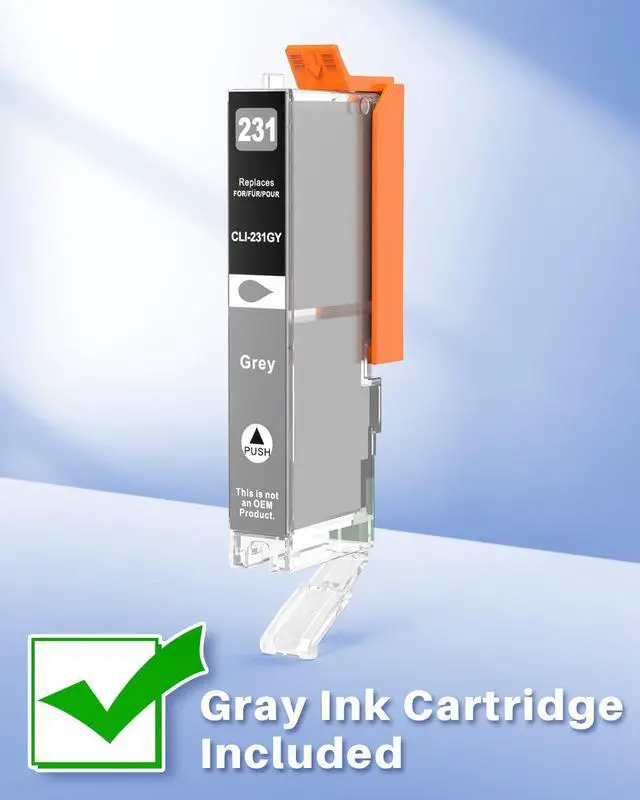 Alt view image 2 of 7 - PGI-230XL CLI-231XL Ink Cartridges Compatible Replacement for Canon 230XL 231XL PGI-230 CLI-231 230 231 Ink Cartridges to Use with Canon PIXMA Inkjet Printer TS8820 (PGBK/BK/C/M/Y/GY, 6 Pack)