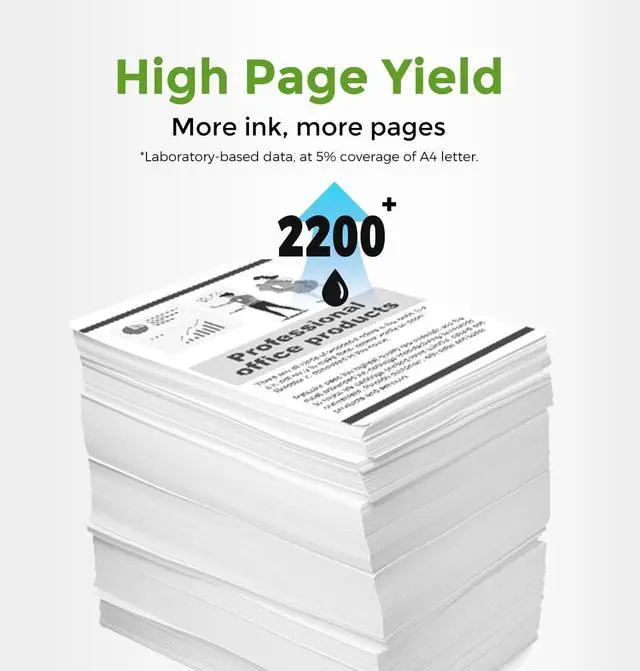 Alt view image 4 of 6 - 952XL Black Ink Cartridge 2-Pack ompatible for HP 8710 7740 Printer Ink for HP 952 XL Black HP952 to OfficeJet Pro 8720 8725 8210 8715 8702 8740 7720 8730 8216 8700 7730 8200 Printer