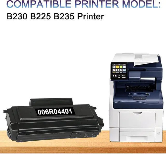 Alt view image 2 of 6 - B230 B225 B235 Black Toner Cartridge 6,000 Pages Extra High Capacity 1-Pack Compatible 006R04401 Toner Cartridge Replacement for XRX B230 B225 B235 Printer with chip