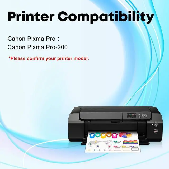 Alt view image 2 of 7 - Miss Deer CLI-65 8-Color Ink Value Pack Replacement for Canon CLI65 CLI 65 Ink Cartridge for CLI-65 Ink Cartridges for PIXMA PRO-200 PRO-200S Printer,8Pack (BK, C, M, Y, PM, PC, GY, LGY)