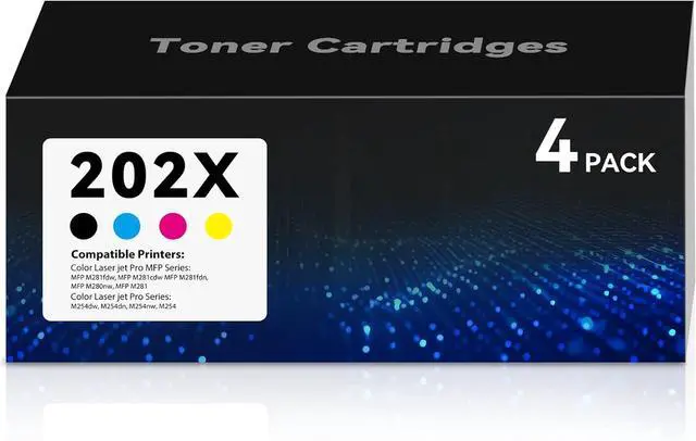 Main image of 202X Toner Cartridges for Color Laser Pro MFP M281fdw M281cdw M254dw Compatible for HP 202X 202A Toner Cartridge for Color Laser Pro MFP M281fdw M281cdw M281fdn M281 M280nw M254dn M254nw M254
