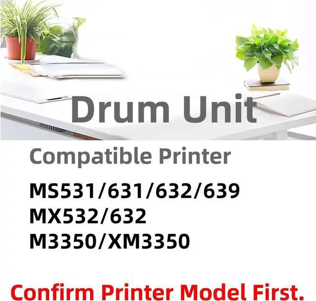 Alt view image 2 of 5 - 66S0Z00 66S0ZA0 Imaging Unit Drum Unit Remanufactured Compatible with MS531 MS631 MS632 MS639 MX532 MX632 XM3350 M3350 MS531dw MS631dw MS632dwe MX532adwe MX632adwe Printer (66S0Z00-1Pack)