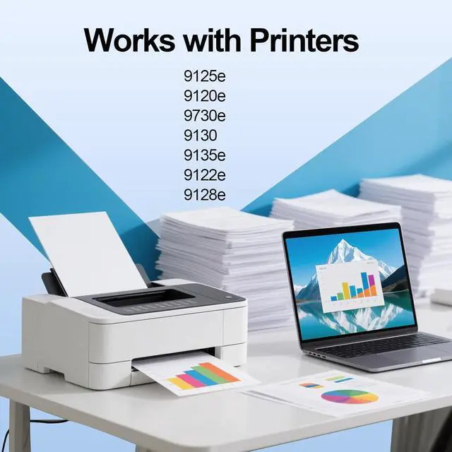 Alt view image 2 of 6 - 936 Ink Cartridge Use for OfficeJet 9122e OfficeJet Pro 9110b 9125e 9128e 9130b 9135e OfficeJet Pro Wide Format 9730e Printers (4 Pack)