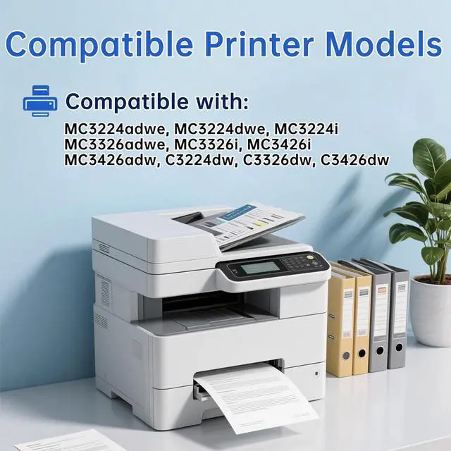 Alt view image 2 of 6 - C3210 C3224 Toner Cartridge Compatible with Lexmark C3210K0 C3210C0 C3210M0 C3210Y0 (4-Pack with Chip),Works with C3224 MC3224 C3326 MC3326 C3426 MC3426 Printers