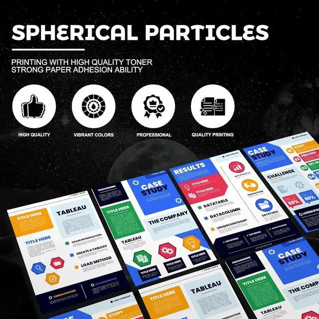 Alt view image 6 of 7 - High Yield Compatible 125A Toner Cartridge Replacement for HP 125A | CB540A CB541A CB543A CB542A BK/C/M/Y (with chip) to use with Color CP1215 Printer (CC376A) CP1518ni Printer (CC378A) (2BK/1C/1M/1Y)
