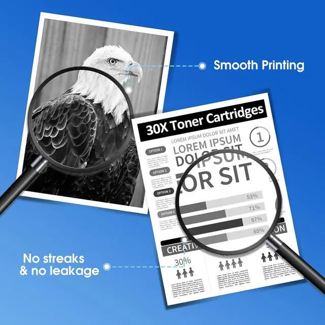 Alt view image 5 of 7 - 30X CF230X Black Toner Cartridges 2-Pack M203dw M227fdw Toner Compatible for HP30X HP30A Work with HP Laser Pro M203dn M203dw M203d Laserjet Pro MFP M227fdn M227fdw M227sdn Printer, High-Yield