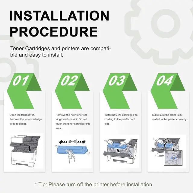 Alt view image 5 of 6 - 2 Pack TK1152 Black Toner Cartridge: Compatible TK1152K TK-1152K Toner Replacement Toner Cartridge for Kyocera ECOSYS P2235dw P2235dn Printer, 3,500 Pages Each