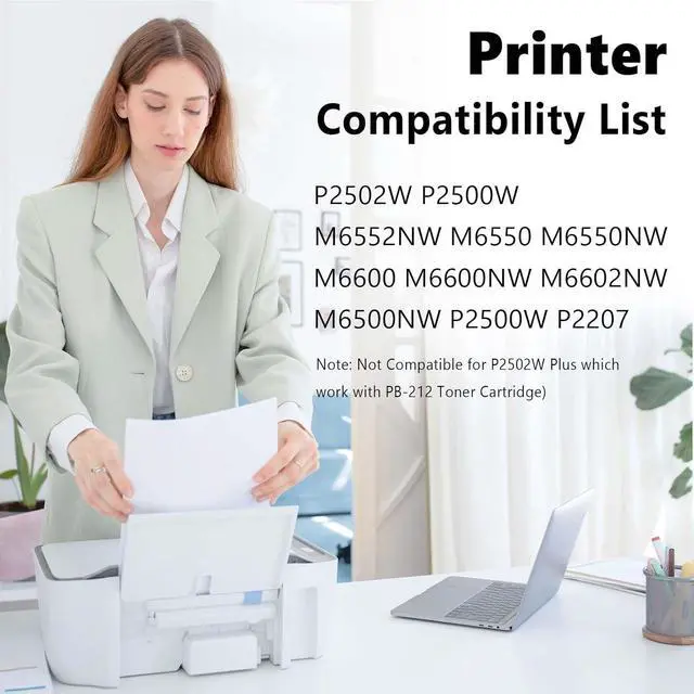 Alt view image 2 of 7 - PB-211 Toner Cartridge 1600 Pages Replacement for Pantum PB211 PB-211E PB211EV Toner Cartridge for Pantum P2502W P2500W P2200 M6552NW M6550NW M6600NW M6602NW Series, Black 3-Pack