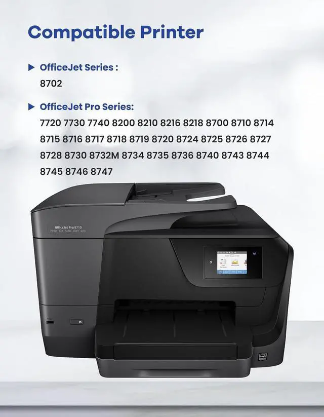 Alt view image 2 of 6 - 952XL Ink Cartridges Combo Pack (4-Pack, Black/Cyan/Magenta/Yellow) Replacement for HP 952 XL Ink Cartridge for OfficeJet Pro 8710 8720 7740 8210 8715 7720 8702 8725 8740 8730 8700 8200 Printer Ink