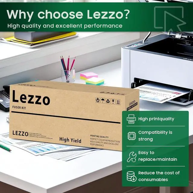 Alt view image 5 of 6 - 41X1225 Maintenance Kit Remanufactured 41X1225 Fuser Kit Replacement for Lexmark MS621 MS622 MX622 Printer, 41X1225 Fuser Unit (110V, 200,000 Pages)