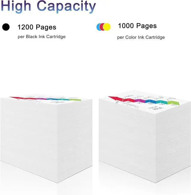 Alt view image 3 of 6 - 923XL 923e Ink Cartridge High Yield (with Chip) Combo 4-Pack Compatible for 923e 923 Ink Cartridge for OfficeJet Pro 8130 8135e 8138e 8139e 8120 8123 8122e OfficeJet Pro 8135e 8139e Printers