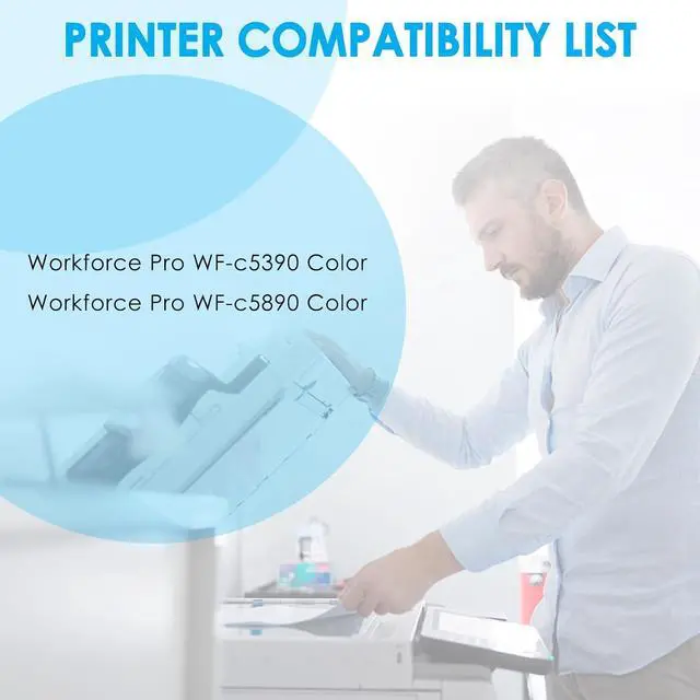 Alt view image 4 of 7 - LeciRoba Remanufactured T10W Ink Cartridge Replacement for T10W100 T10W200 T10W300 T10W400 T10W Ink Cartridge Set for Pro WF-C5390 WF-C5890 Color Printer (4-Pack, Black Cyan Magenta Yellow)