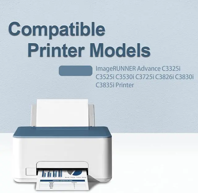 Alt view image 2 of 7 - GPR-53 GPR53 Toner Cartridge High Yield Compatible with Canon GPR-53 Toner Cartridge ImageRUNNER Advance C3325i C3525i C3530i C3725i C3826i C3830i C3835i Printer(4 Packs, Black Cyan Magenta Yellow)