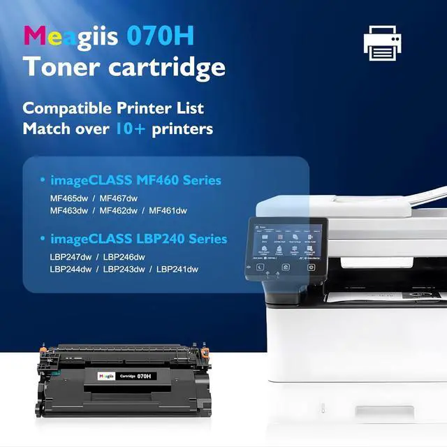 Alt view image 2 of 7 - 070H Toner Cartridge 2-Pack Replacement for Canon 070H Black High Yield Toner Cartridge CRG-070H CRG070H for Canon imageCLASS MF465dw MF462dw LBP247dw LBP246dw MF460 LBP240 Series Printer Ink