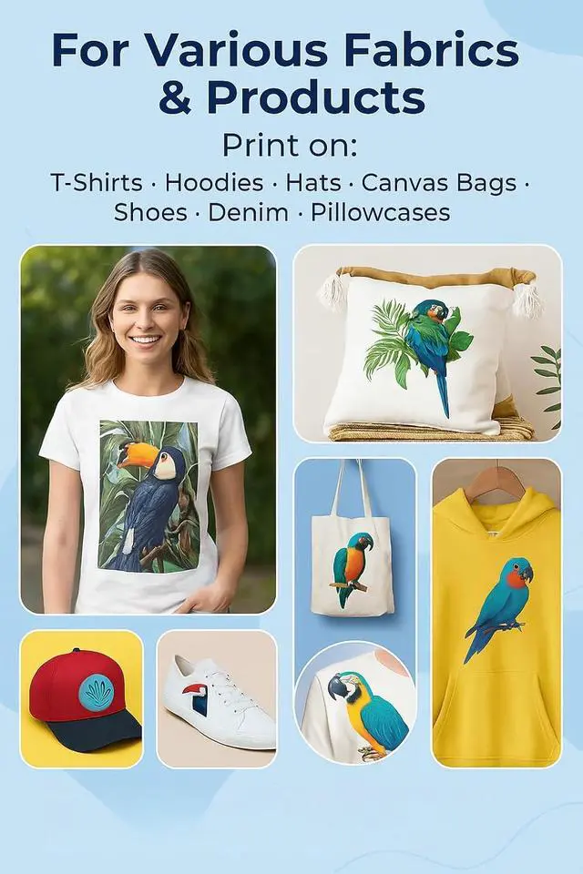 Alt view image 3 of 5 - DTF Ink 1500ML Combo Pack Pigment Ink Use with DTF Film Heat Transfer Printing, Refill for DTF Printer DX5 DX7 5113 XP600 I3200 4720 XP15000(2 White+KCMY, 250ml x 6)