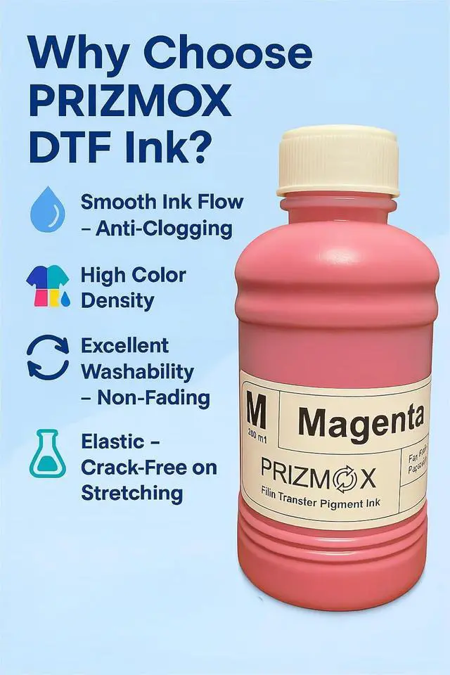 Alt view image 5 of 5 - DTF Ink 1500ML Combo Pack Pigment Ink Use with DTF Film Heat Transfer Printing, Refill for DTF Printer DX5 DX7 5113 XP600 I3200 4720 XP15000(2 White+KCMY, 250ml x 6)