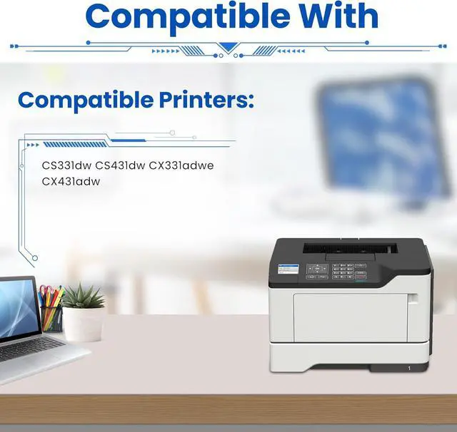 Alt view image 2 of 6 - 20N10 CS331 CX331 Toner Cartridge Remanufactured for Lexmark 20N10 Toner Cartridge 20N10K0 20N10C0 20N10M0 20N10Y0 for CS331dw CS431dw CX331adwe CX431adw Printer Ink (4-Pack)