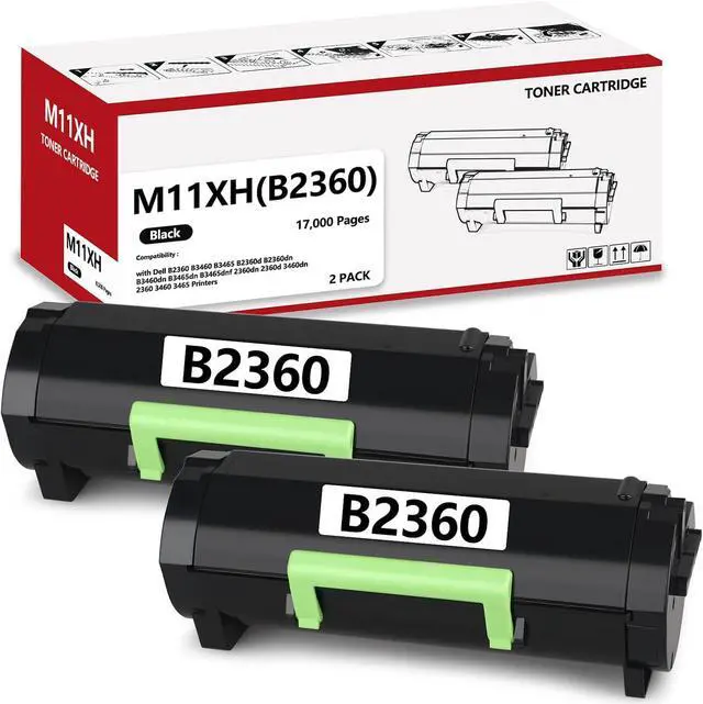 Main image of B2360 High Yield Black Toner Cartridge 8,500 Pages 2 Pack Compatible for M11XH B2360dn Toner Cartridge Replacement for B3460 B3460dn B3465 B3465dn B2360d B3465dnf Laser Printer