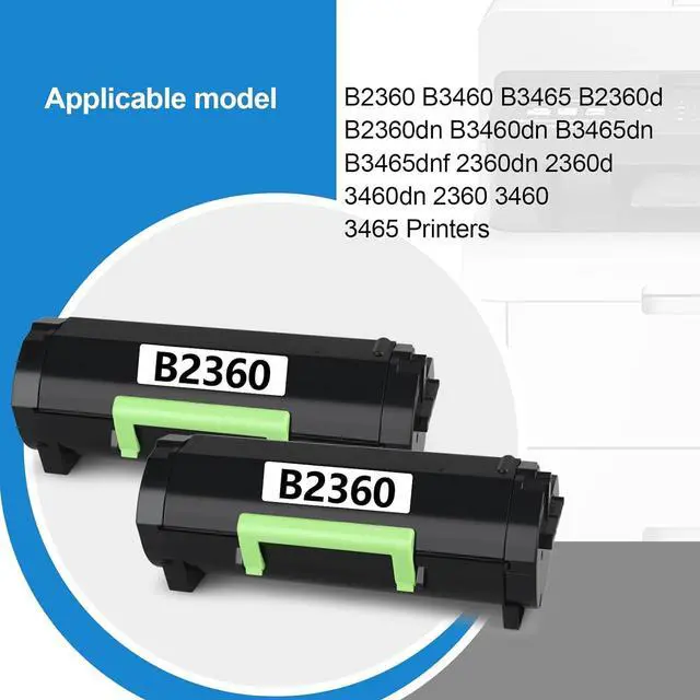 Alt view image 2 of 7 - B2360 High Yield Black Toner Cartridge 8,500 Pages 2 Pack Compatible for M11XH B2360dn Toner Cartridge Replacement for B3460 B3460dn B3465 B3465dn B2360d B3465dnf Laser Printer