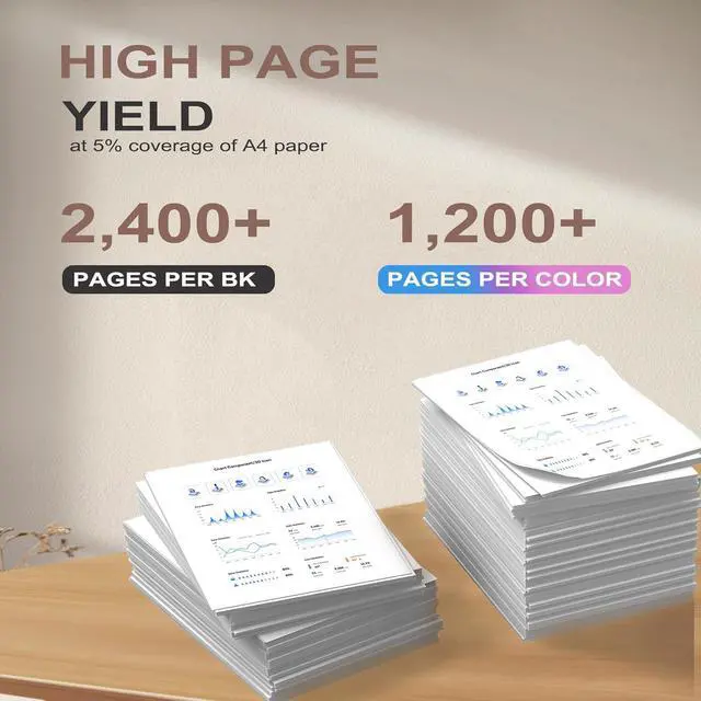 Alt view image 3 of 7 - High Capacity 676XL Ink Cartridges Remanufactured T676XL120 T676XL220 T676XL320 T676XL420 Ink for Workforce Pro WP-4010 WP-4530 WP-4090 WP-4520 WP-4020 WP-4540 WP-4533 WP-4023 WP-4590 Series Printer