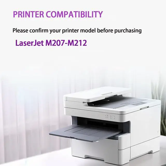 Alt view image 2 of 7 - M207-M212 Black Toner Cartridge Replacement (with Chip) for HP Laserjet M207-M212 Toner Cartridge Work for Laserjet M207-M212 Printers