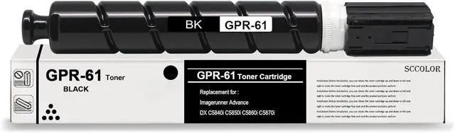 Main image of GPR61 GPR-61 Black Toner Cartridge Replacement for Cacon GPR-61 Toner Cartridge for Imagerunner Advance DX C5840i C5850i C5860i C5870i Series Printer
