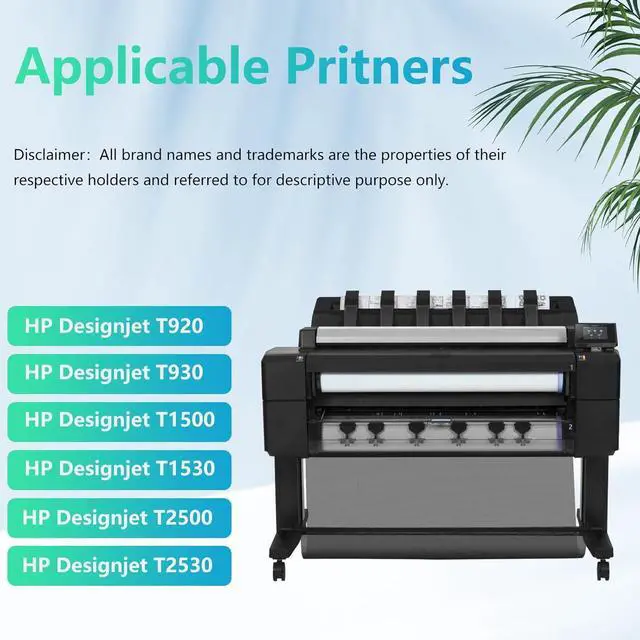 Alt view image 2 of 6 - 727XL Ink Cartridges Compatible with HP DesignJet T930 T920 T1500 T2500 T1530 T2530, Replacement for HP 727 300-ml Ink Cartridge (300-ml, Matte Black/Photo Black/Gray/Cyan/Magenta/Yellow, 6 Pack)