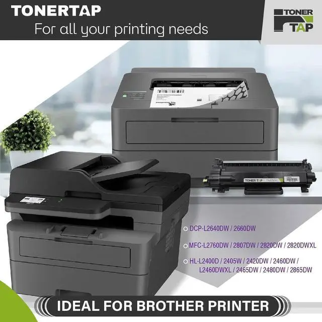 Alt view image 2 of 7 - Toner Tap TN830XL Toner Cartridge Compatible for Brother HL-L2460DW DCP-L2640DW HL-L2480DW HL-L2400D HL-L2405W MFC-L2820DW, High-Yield Black Toner 3,000 Pages