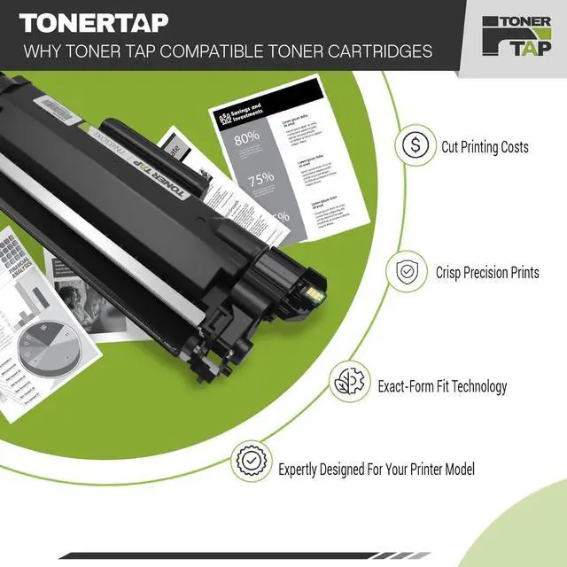 Alt view image 3 of 7 - Toner Tap TN830XL Toner Cartridge Compatible for Brother HL-L2460DW DCP-L2640DW HL-L2480DW HL-L2400D HL-L2405W MFC-L2820DW, High-Yield Black Toner 3,000 Pages