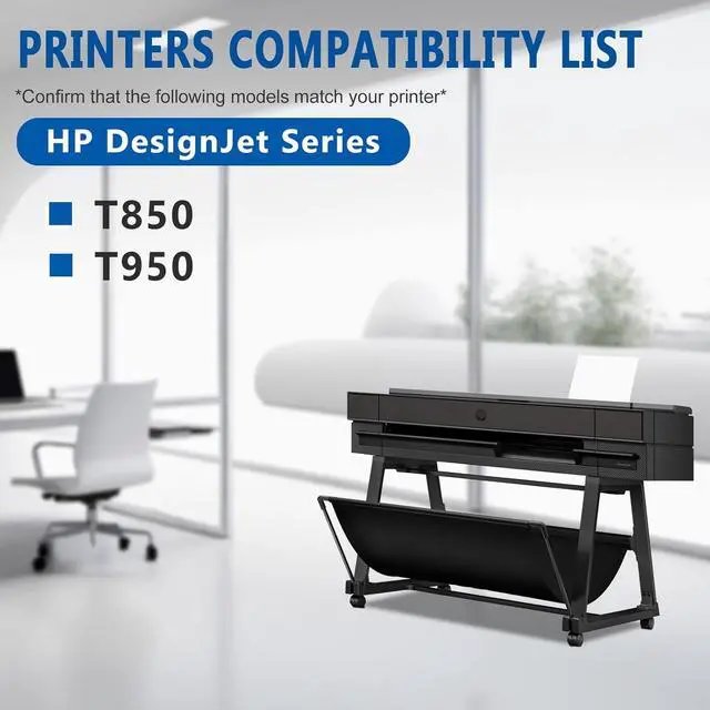 Alt view image 4 of 7 - 738 Ink Cartridge HP 738 Black 498N8A Replacement DesignJet T850 DesignJet T950 Plotter Printer 300ml 1-Pack