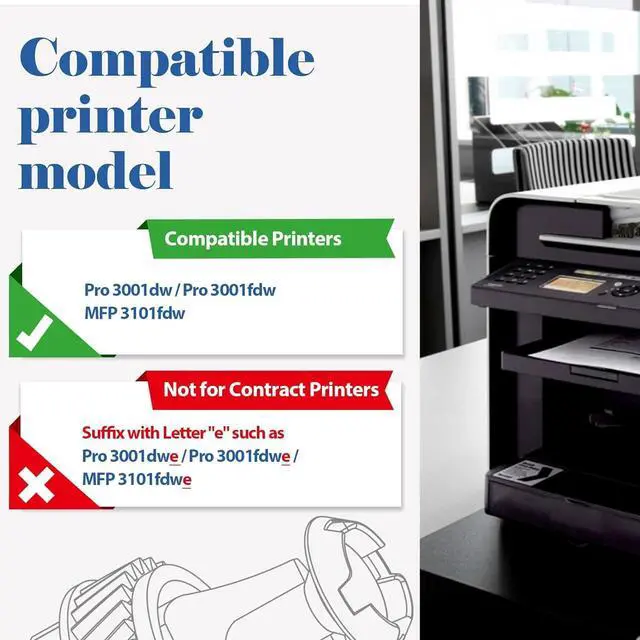 Alt view image 2 of 7 - 138A Black Toner Cartridge 4-Pack Compatible Replacement for HP 138A Black Toner Cartridge W1380A 138X W1380X for HP Pro 3001dw 3001fdw MFP 3101fdw Series Printer High Yield Ink