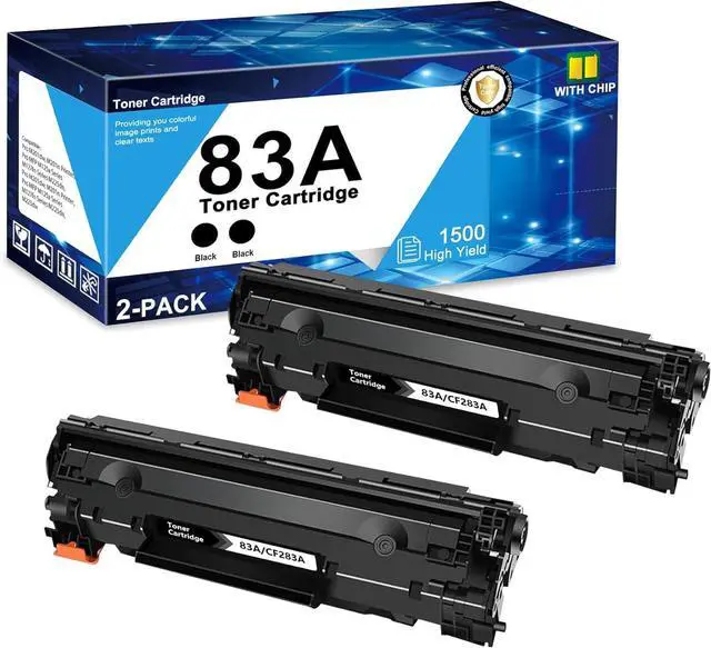 Main image of 83A Toner Cartridge Black 2-Pack (Black) with Chip - Compatible 83A 83X Toner Cartridge Replacement for HP Laser Pro MFP M125nw M201dw M225dw M255dn M201n Printer
