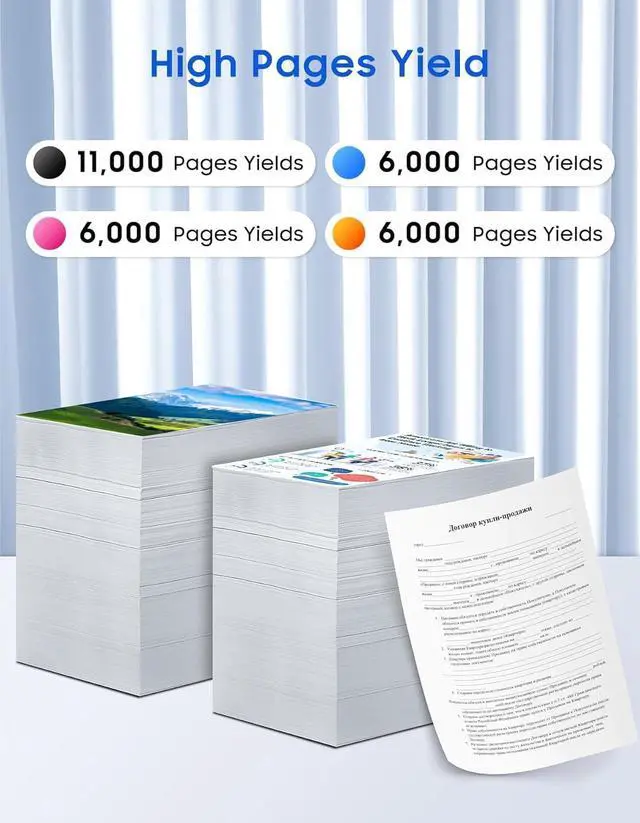 Alt view image 3 of 7 - 507A 507X High-Yield Toner Cartridges Replacement for HP 507X 507A CE400X CE401A CE402A CE403A for Enterprise M551 M551n M551dn M551xh M570dn M570dw M575f Printer Ink 4-Pack Black Cyan Magenta Yellow