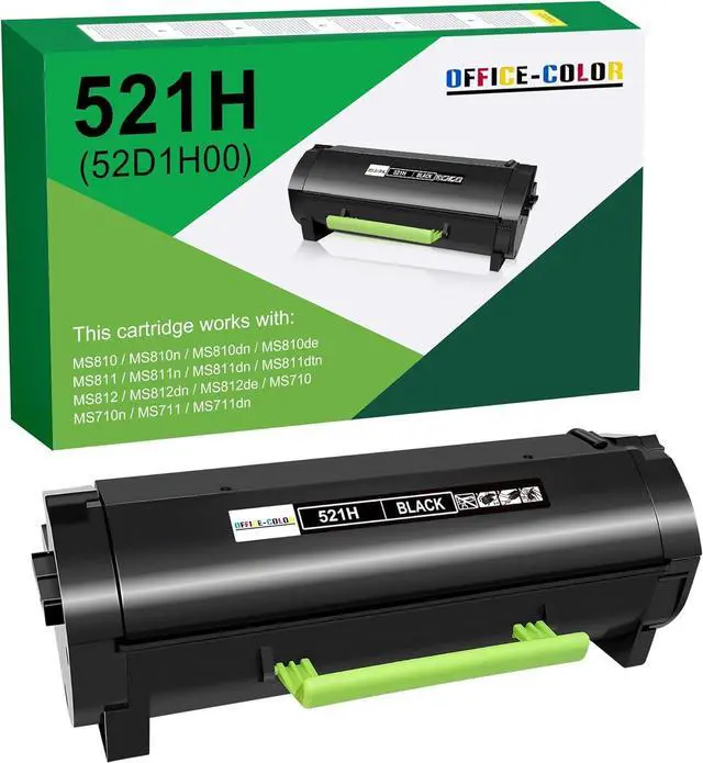 Main image of 521H 52D1H00 Black Toner Cartridge Replacement for Lexmark MS810 MS810n MS810dn MS810de MS710 MS710n MS711 MS711dn MS811 MS811n MS811dn MS811dtn MS812 MS812dn MS812de Printer Toner