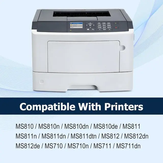 Alt view image 2 of 6 - 521H 52D1H00 Black Toner Cartridge Replacement for Lexmark MS810 MS810n MS810dn MS810de MS710 MS710n MS711 MS711dn MS811 MS811n MS811dn MS811dtn MS812 MS812dn MS812de Printer Toner