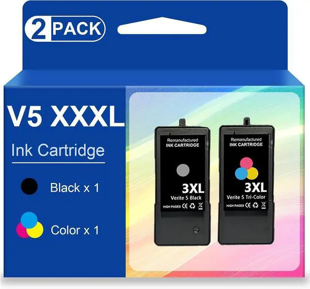 Main image of High Pages Verite 5 Ink Cartridge Replacement for Verite 5 V50 V55 V55W Eco V55 Plus, V60 Eco 640 Eco 64 Series, V65 Eco, V65 Plus Ink Cartridge (1 Black/1 Tri-Color, Combo)