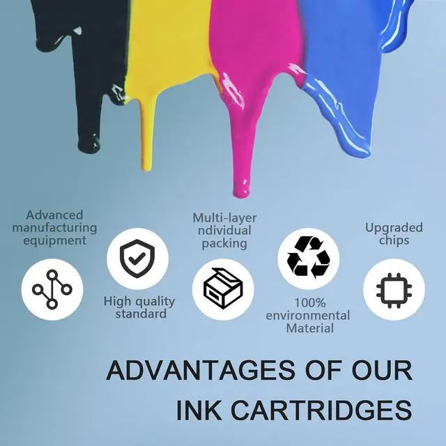 Alt view image 4 of 6 - High Pages Verite 5 Ink Cartridge Replacement for Verite 5 V50 V55 V55W Eco V55 Plus, V60 Eco 640 Eco 64 Series, V65 Eco, V65 Plus Ink Cartridge (1 Black/1 Tri-Color, Combo)