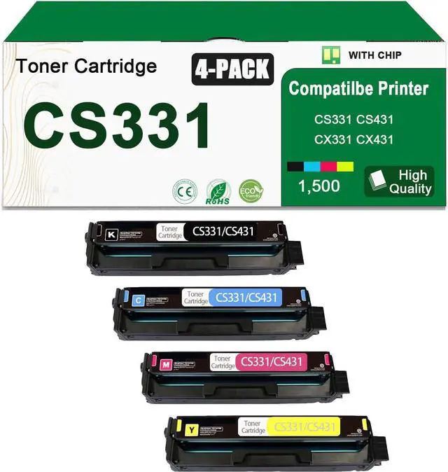 Main image of 20N10K0 20N10C0 20N10M0 20N10Y0 Toner Cartridge Use for CS331 CS331dw CS431 CS431dw CX331 CX331adwe CX431 CX431adw Printers (4 Pack)