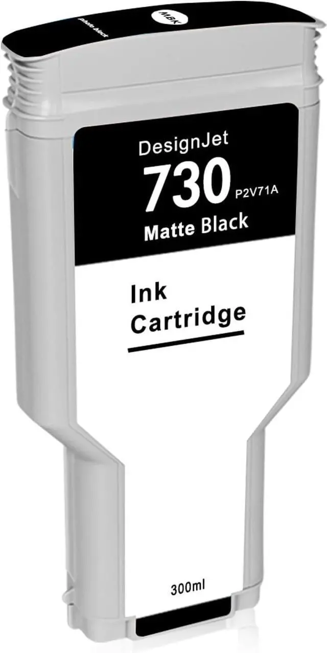 Main image of 730 Ink Cartridge 300ML P2V71A HP 730 Matte Black Replacement for HP DesignJet T1600 DesignJet T1700 DesignJet T2600 Printer 1-Pack